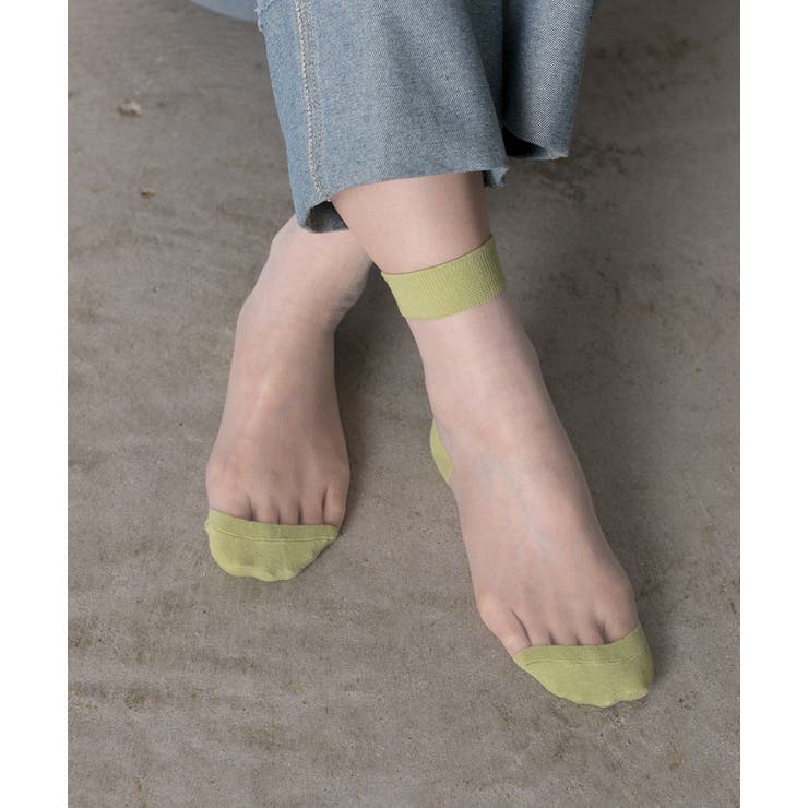 カラバリ豊富 配色シアーソックス | ad thie | 詳細画像6 