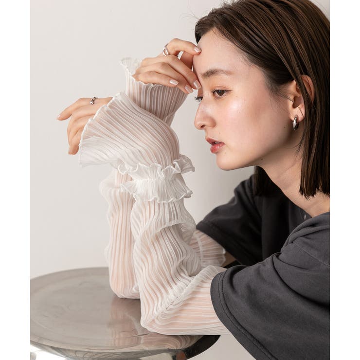 フリルシアー アームカバー | ad thie | 詳細画像11 