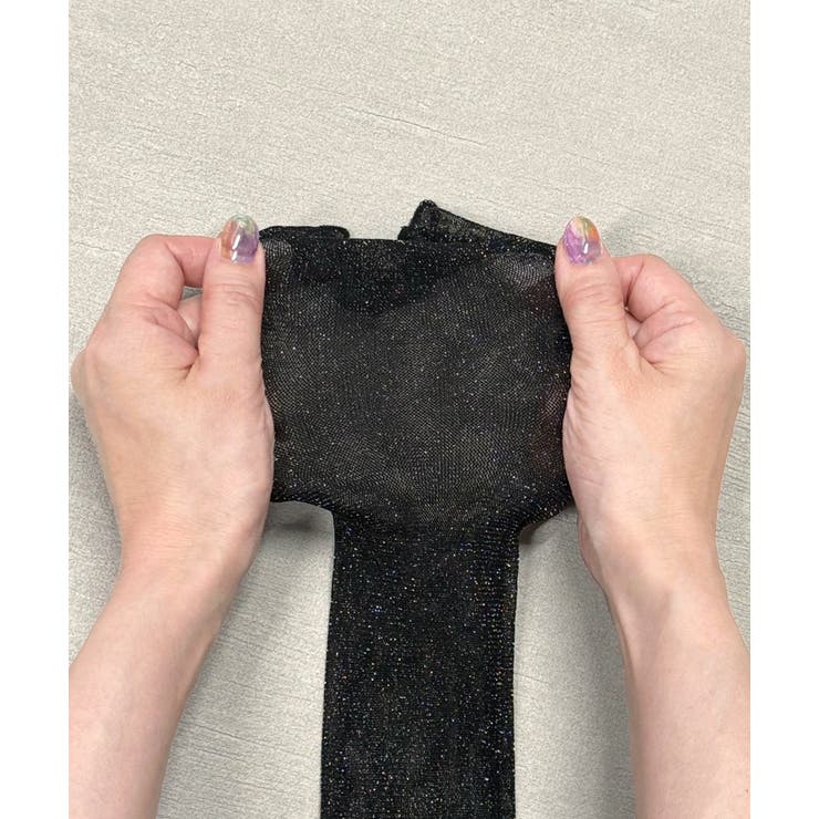 サムホール ラメシアーアームカバー | ad thie | 詳細画像17 