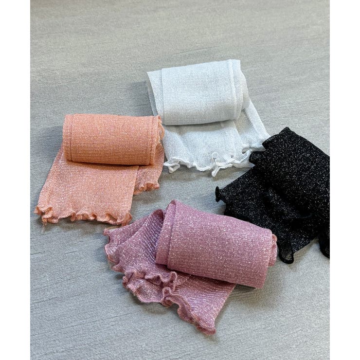 サムホール ラメシアーアームカバー | ad thie | 詳細画像20 