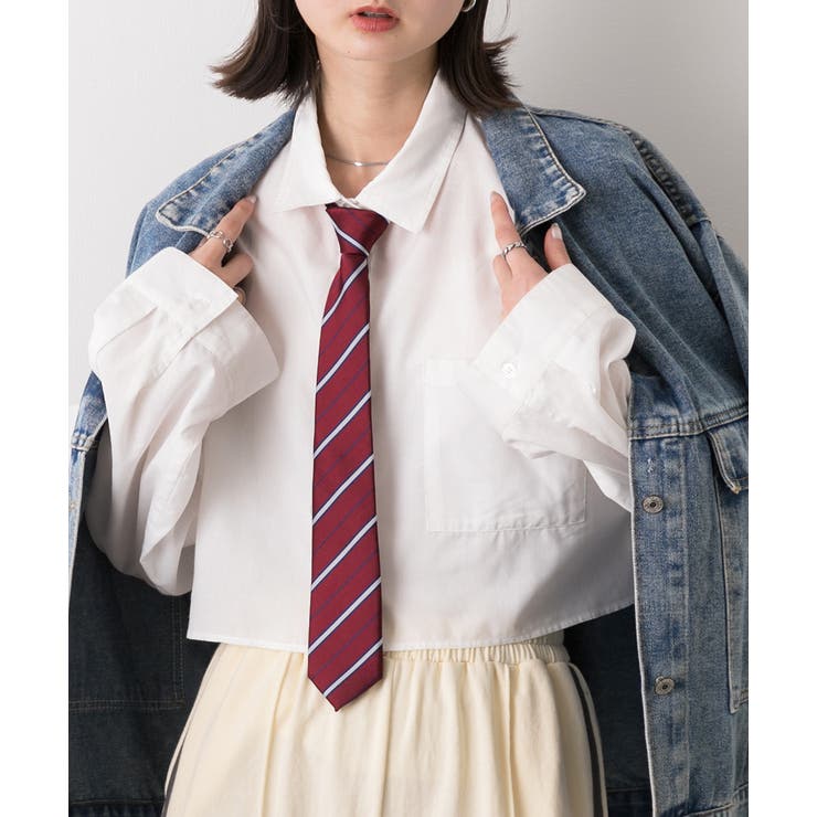 ボルドー | アソート柄 ジップデザインネクタイ | ad thie