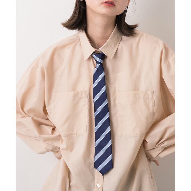 ネイビー×ブルー | アソート柄 ジップデザインネクタイ | ad thie