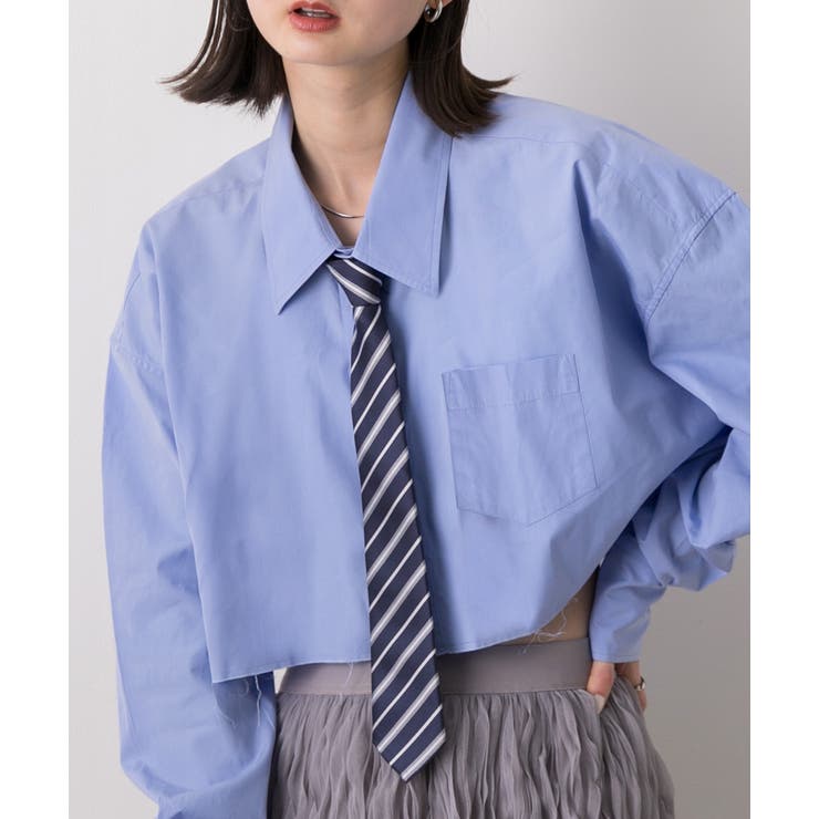 ネイビー×グレー | アソート柄 ジップデザインネクタイ | ad thie