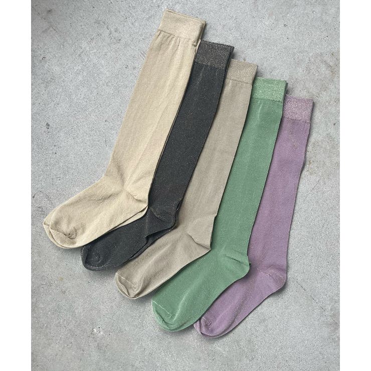 カラバリ豊富 ラメハイソックス | ad thie | 詳細画像29 