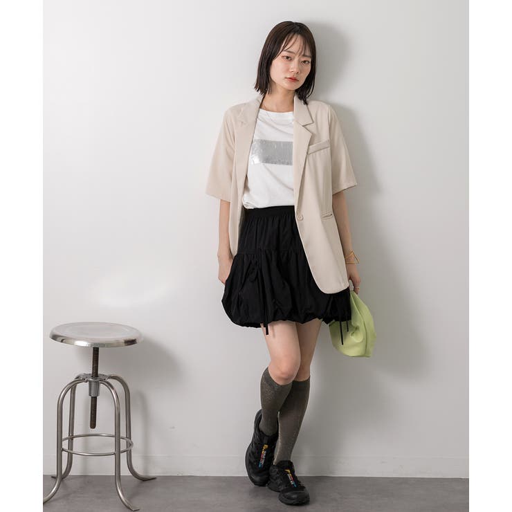 リボン付き バルーンミニスカート | ad thie | 詳細画像15 