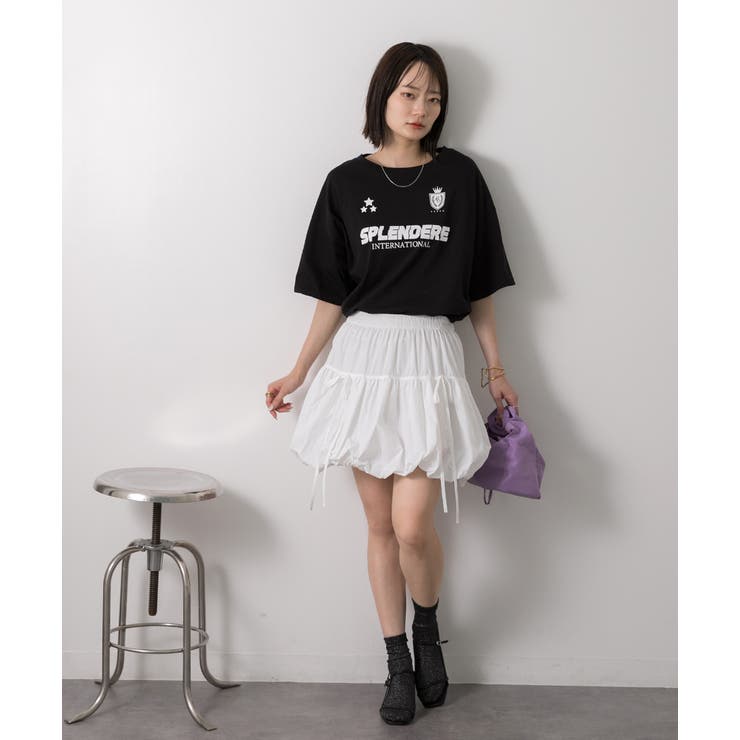 リボン付き バルーンミニスカート | ad thie | 詳細画像29 