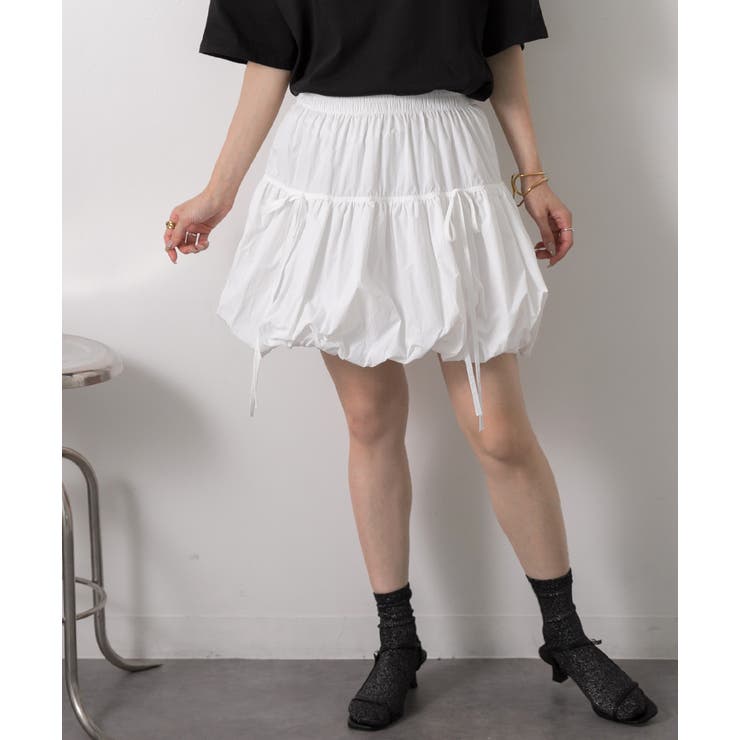 リボン付き バルーンミニスカート | ad thie | 詳細画像32 