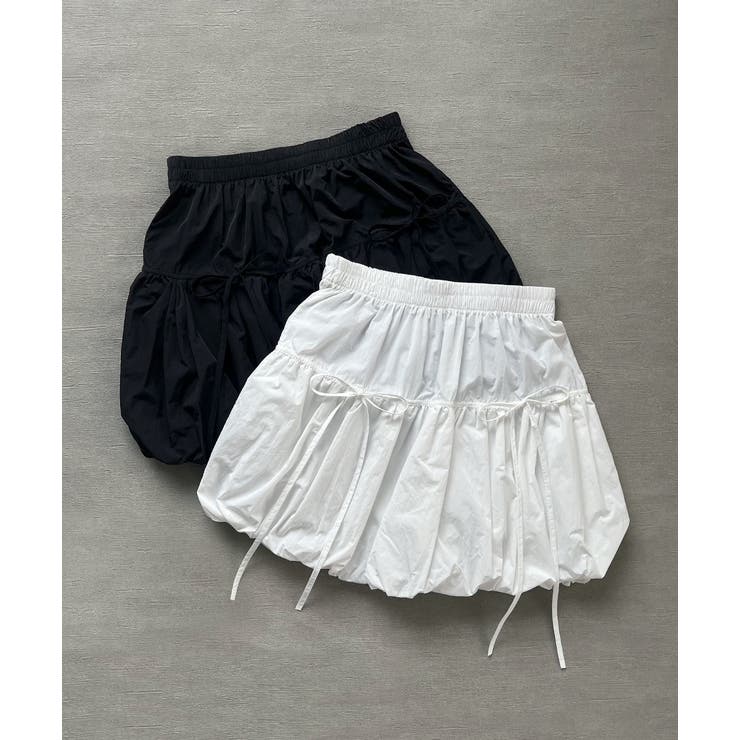 リボン付き バルーンミニスカート | ad thie | 詳細画像33 