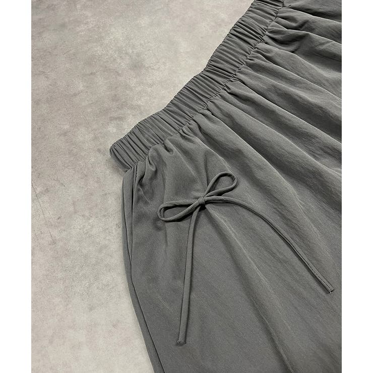 リボンデザイン ワッシャーフレアスカート | ad thie | 詳細画像26 