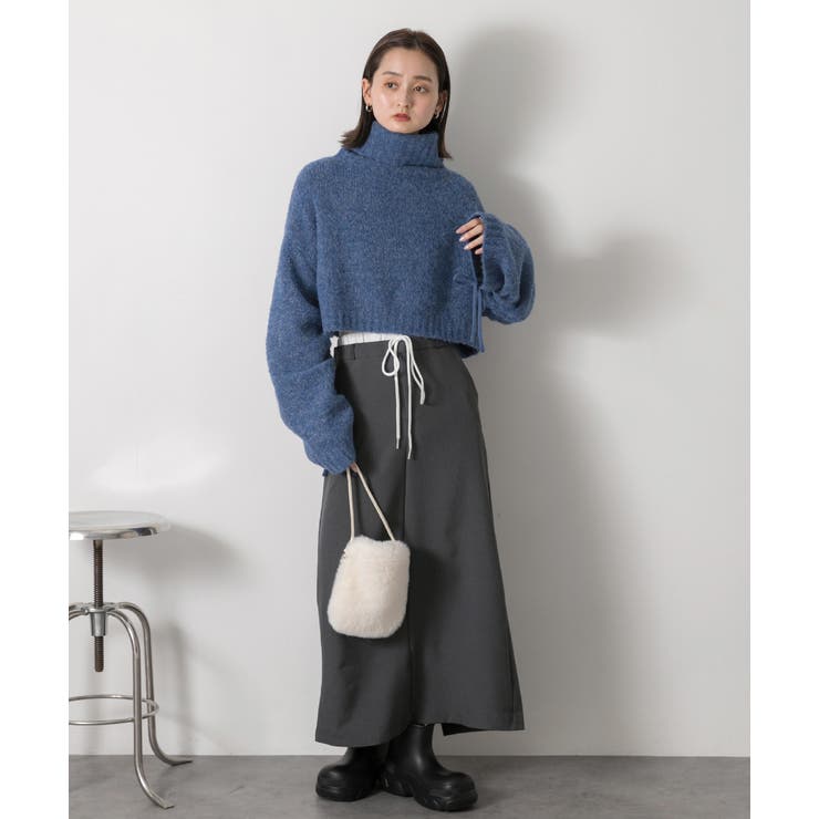 ダブルウエスト Iラインスカート | ad thie | 詳細画像12 