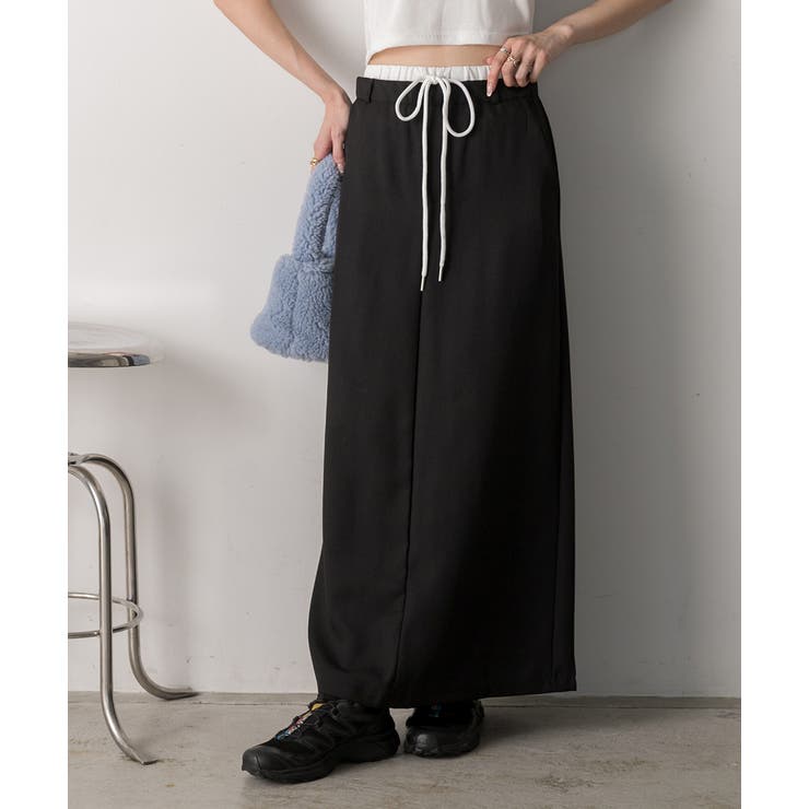 ダブルウエスト Iラインスカート | ad thie | 詳細画像20 