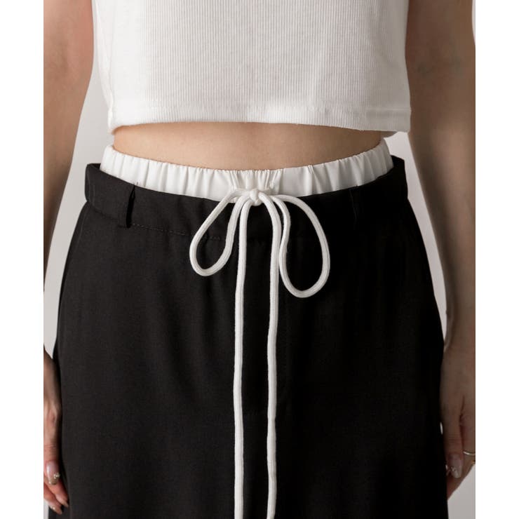 ダブルウエスト Iラインスカート | ad thie | 詳細画像21 