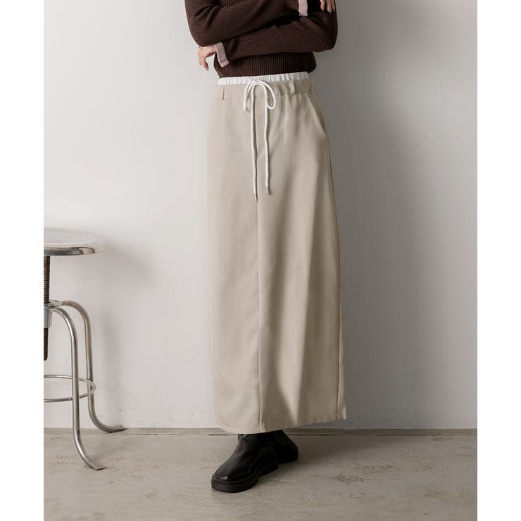 ダブルウエスト Iラインスカート | ad thie | 詳細画像29 