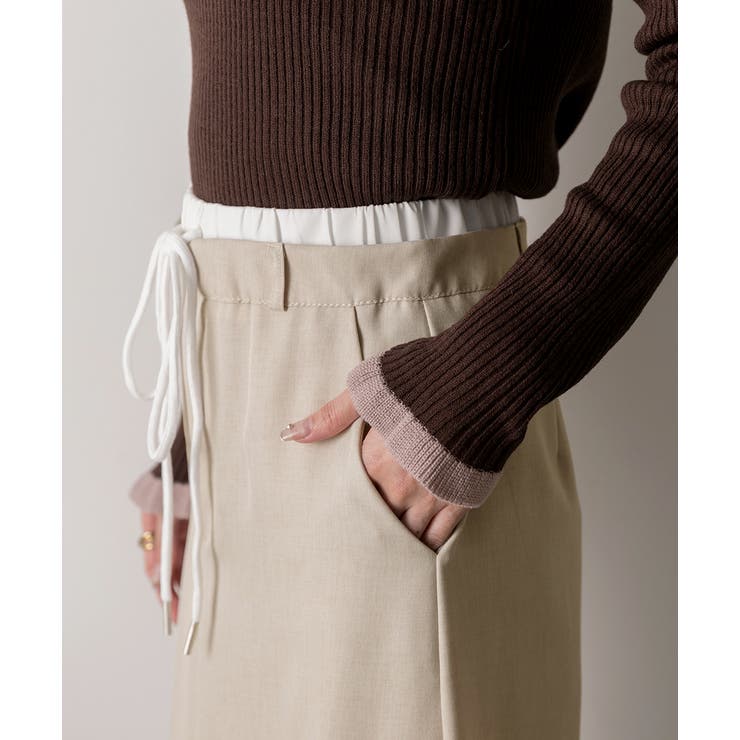 ダブルウエスト Iラインスカート | ad thie | 詳細画像32 
