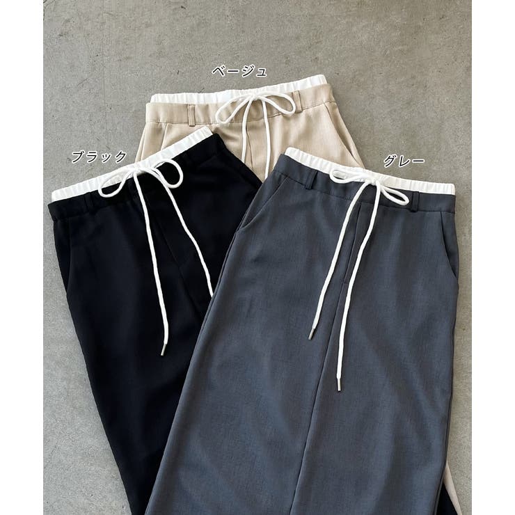 ダブルウエスト Iラインスカート | ad thie | 詳細画像40 