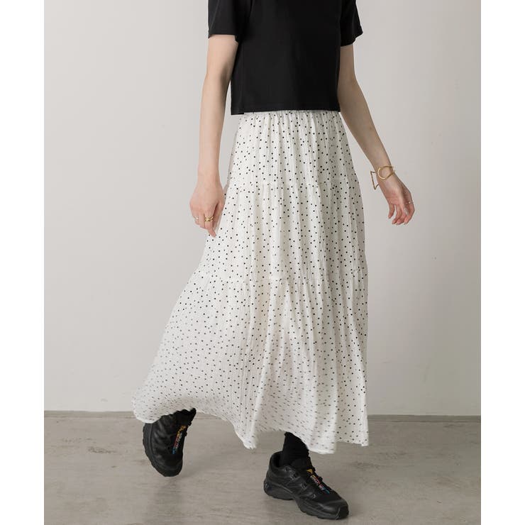 ドット柄 フレアスカート | ad thie | 詳細画像8
