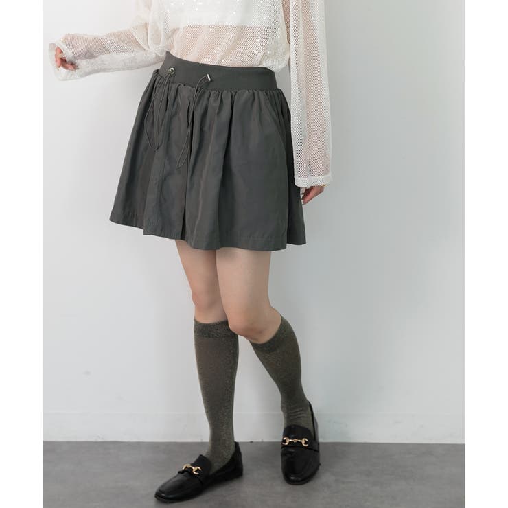 ドローコード付き ミニスカート | ad thie | 詳細画像13 