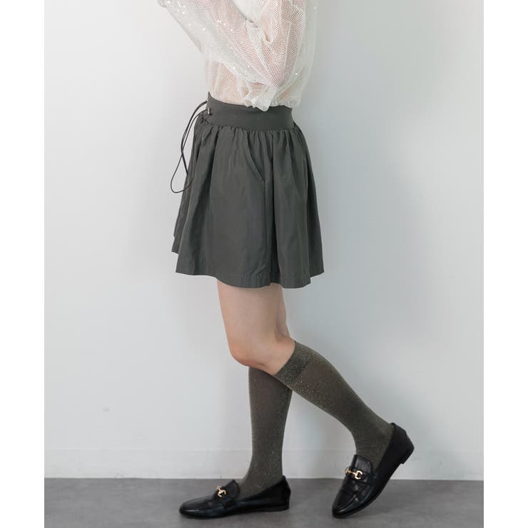 ドローコード付き ミニスカート | ad thie | 詳細画像14 