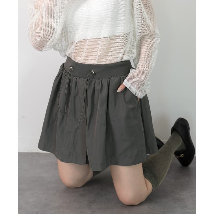 ドローコード付き ミニスカート | ad thie | 詳細画像16 