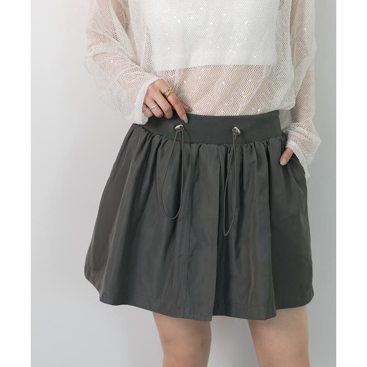 ドローコード付き ミニスカート | ad thie | 詳細画像19 