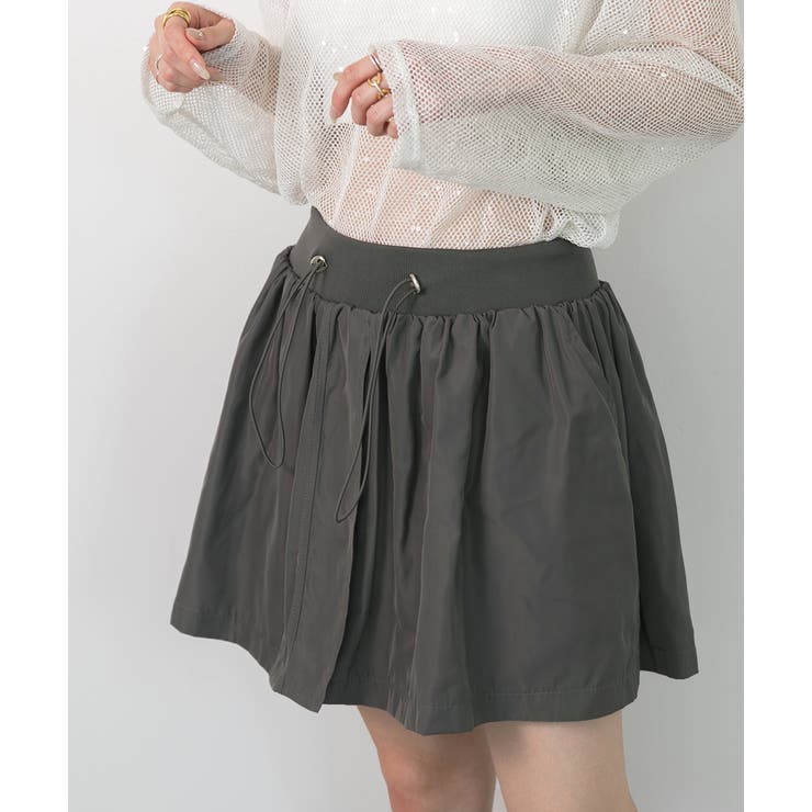 ドローコード付き ミニスカート | ad thie | 詳細画像20 