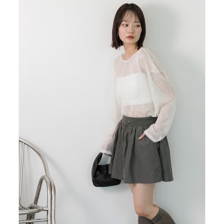 ドローコード付き ミニスカート | ad thie | 詳細画像21 