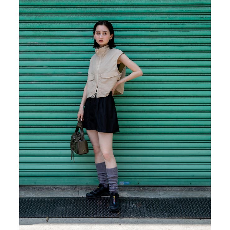 ドローコード付き ミニスカート | ad thie | 詳細画像23 