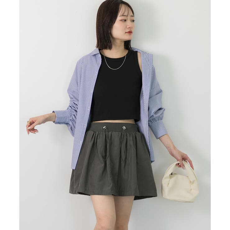 ドローコード付き ミニスカート | ad thie | 詳細画像3 