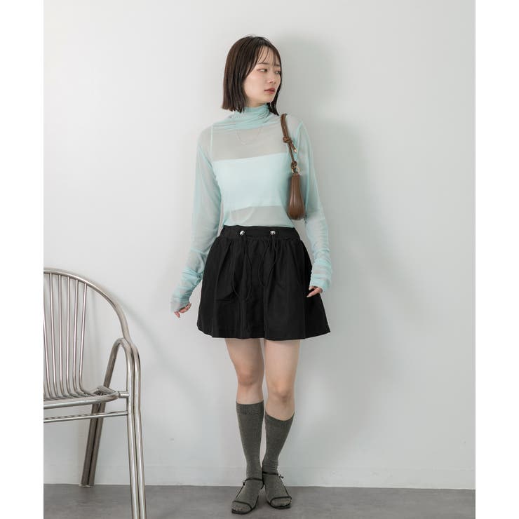 ドローコード付き ミニスカート | ad thie | 詳細画像32 