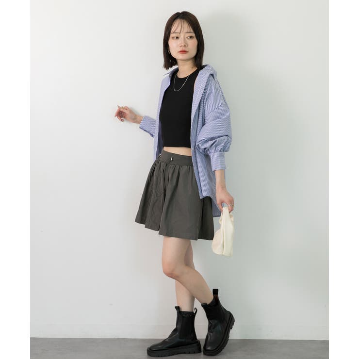 ドローコード付き ミニスカート | ad thie | 詳細画像6 