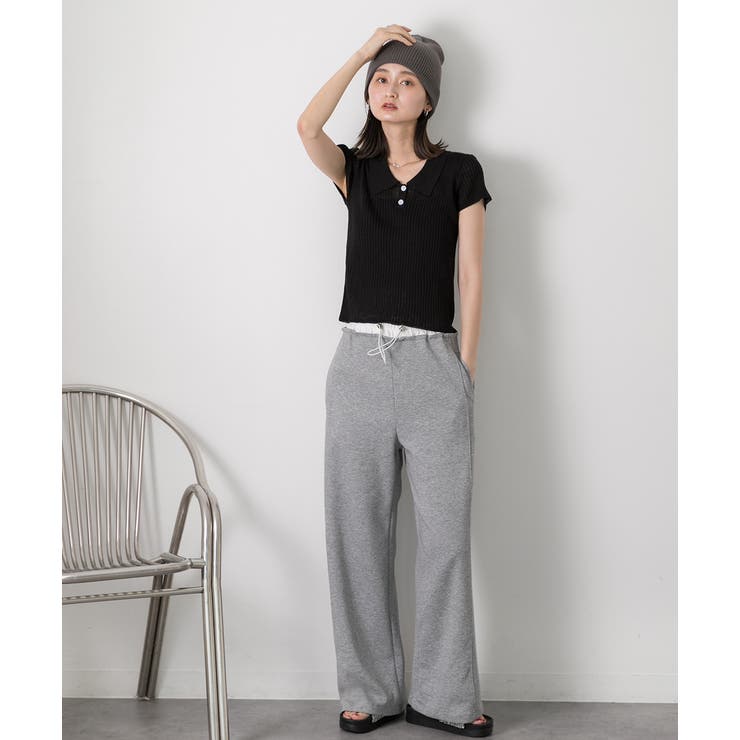 ダブルウエスト スウェットパンツ | ad thie | 詳細画像10 