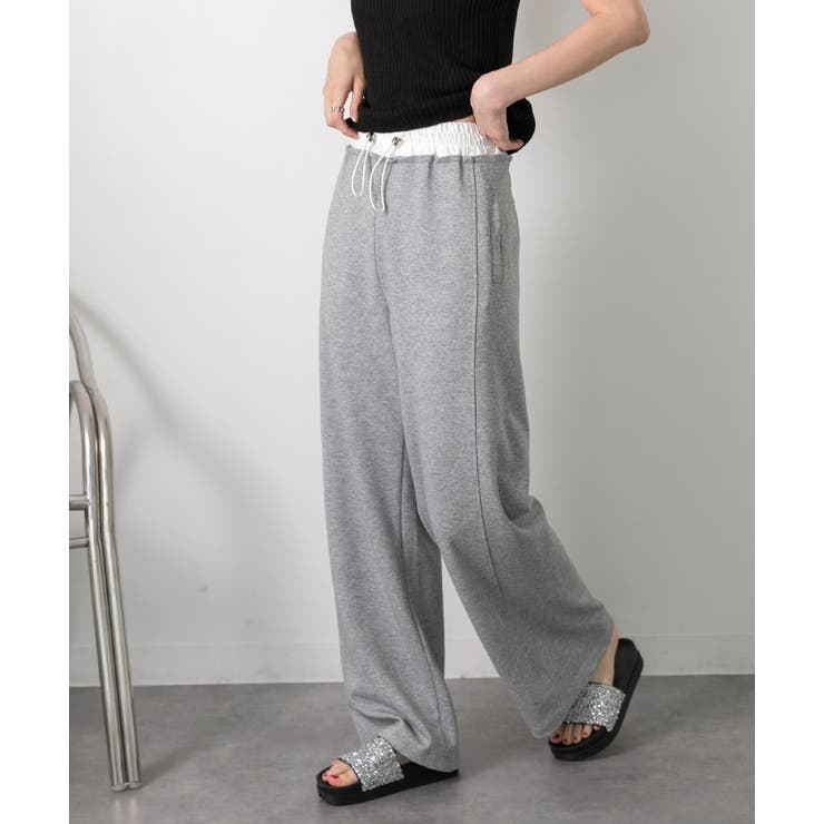 ダブルウエスト スウェットパンツ | ad thie | 詳細画像3 