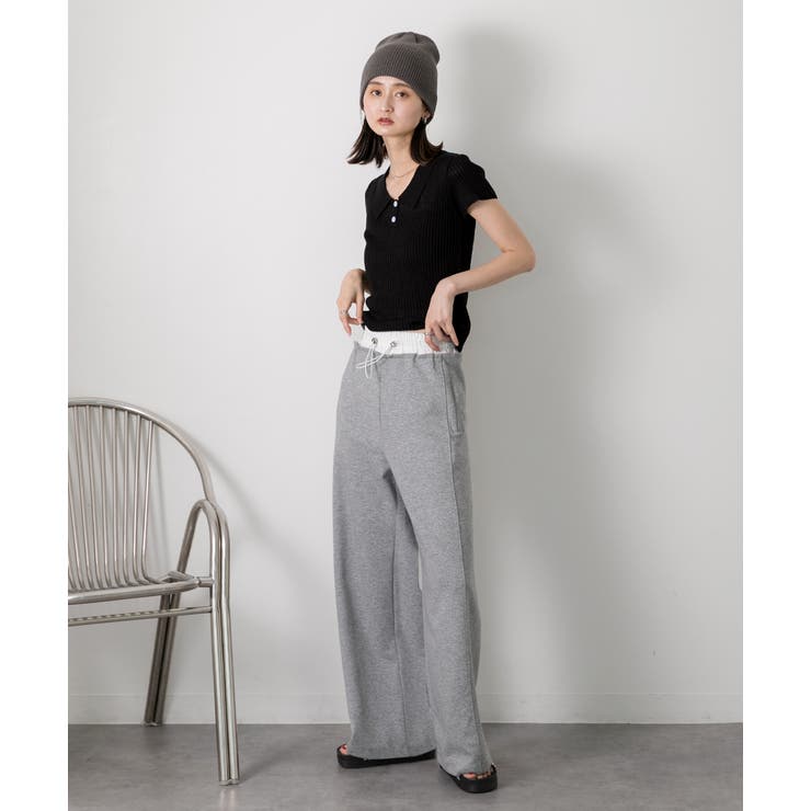 ダブルウエスト スウェットパンツ | ad thie | 詳細画像4 