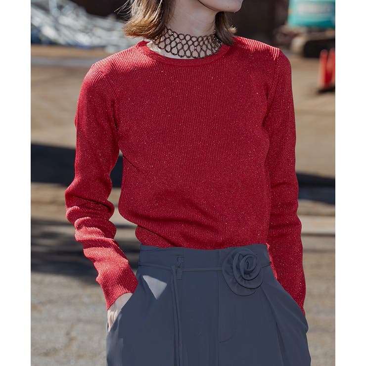 バラモチーフ付き とろみワイドパンツ | ad thie | 詳細画像16 