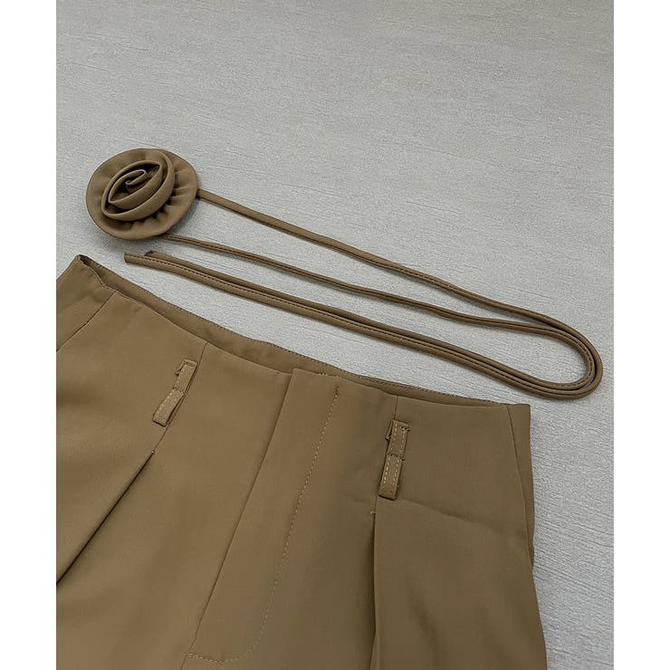 バラモチーフ付き とろみワイドパンツ | ad thie | 詳細画像43 