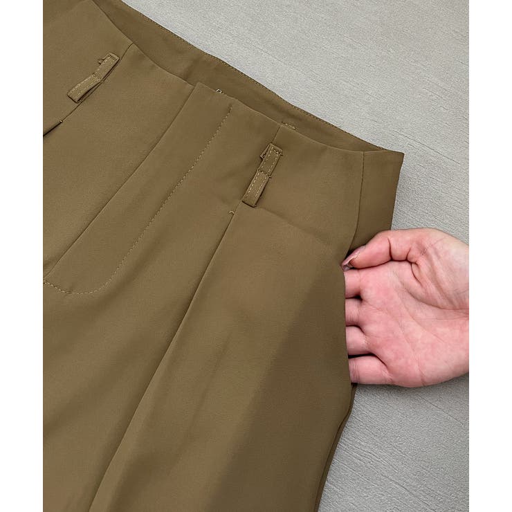 バラモチーフ付き とろみワイドパンツ | ad thie | 詳細画像46 