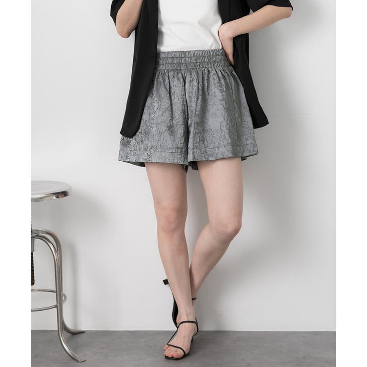 ジャガード フレアショートパンツ | ad thie | 詳細画像13 