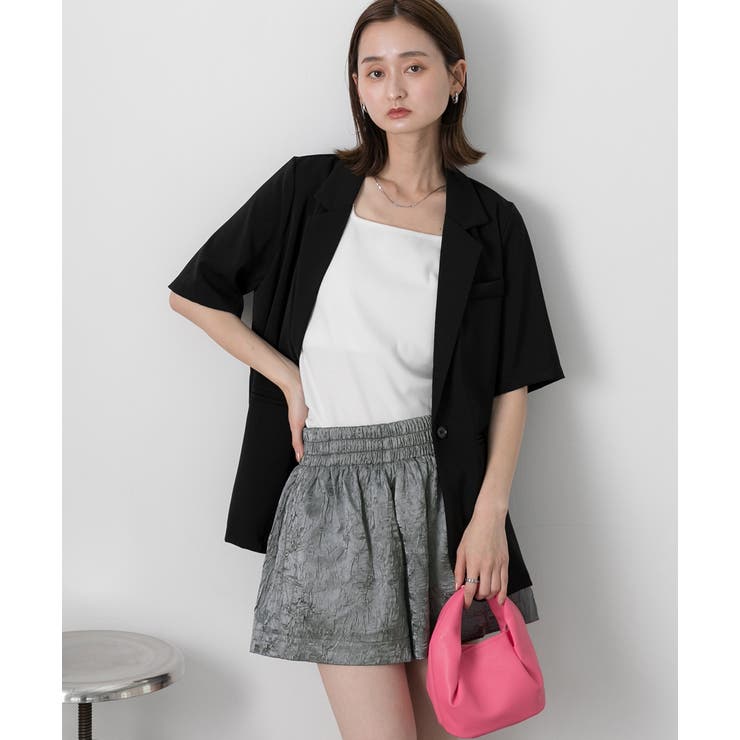 ジャガード フレアショートパンツ | ad thie | 詳細画像17 