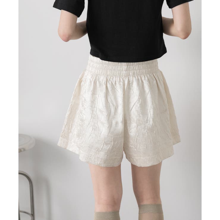 ジャガード フレアショートパンツ | ad thie | 詳細画像21 