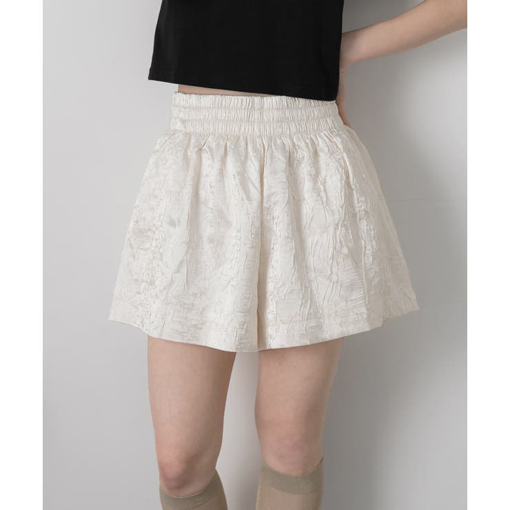 ジャガード フレアショートパンツ | ad thie | 詳細画像22 