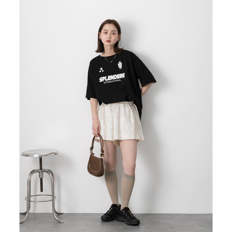 ジャガード フレアショートパンツ | ad thie | 詳細画像23 