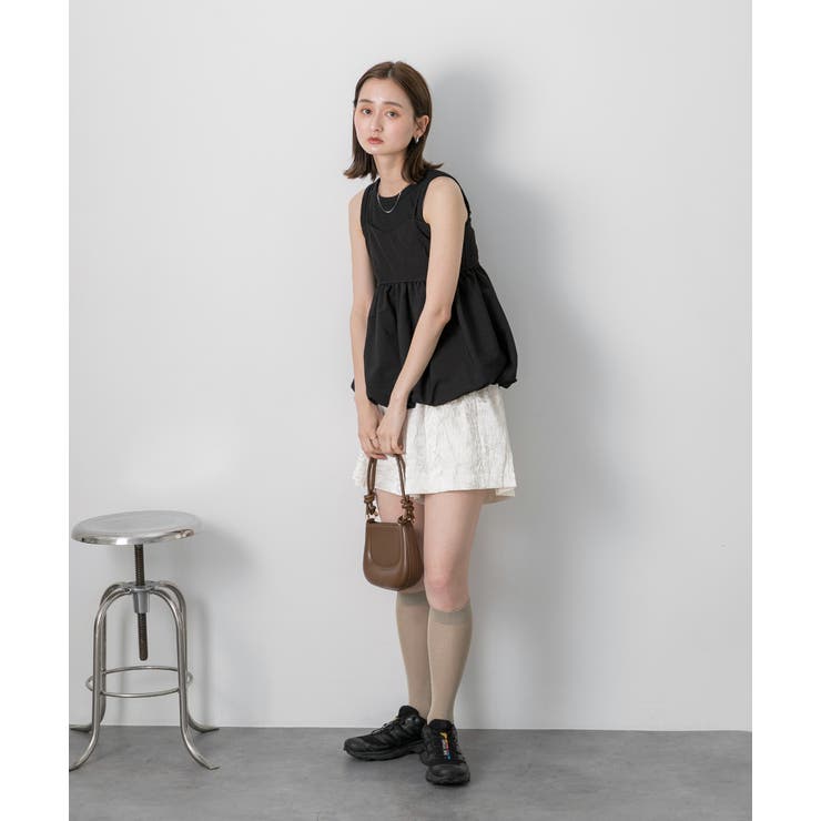 ジャガード フレアショートパンツ | ad thie | 詳細画像28 