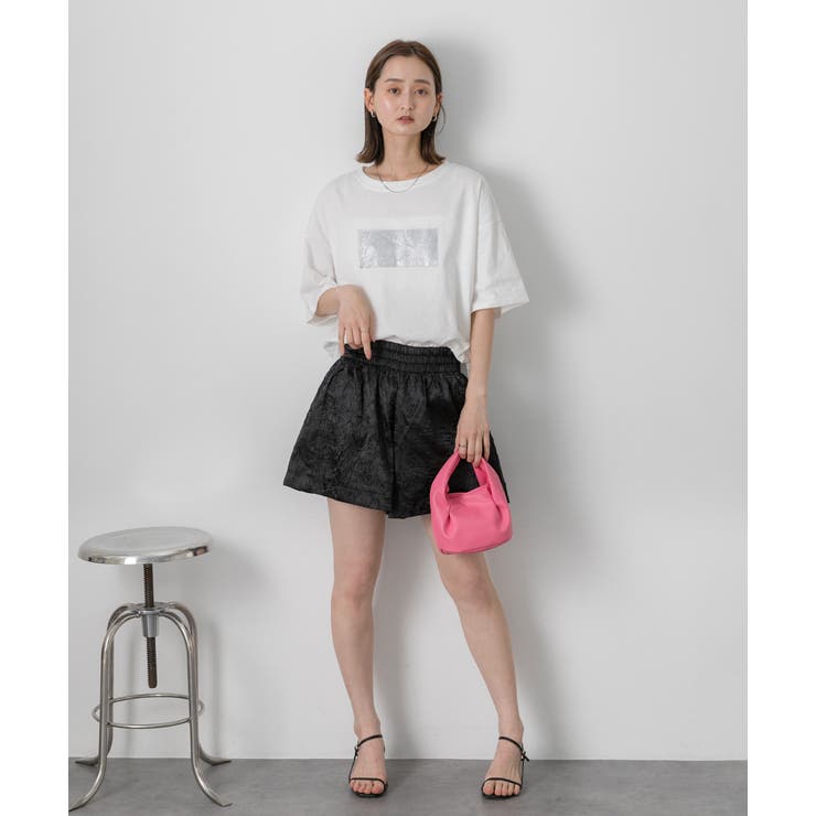 ジャガード フレアショートパンツ | ad thie | 詳細画像9 