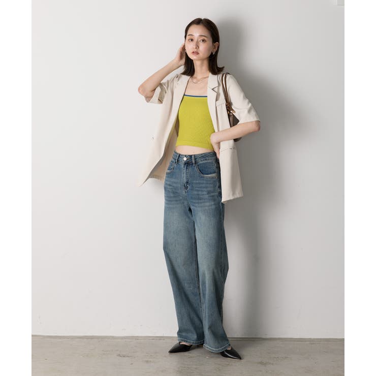 ポケットデザイン ストレートデニム | ad thie | 詳細画像14 