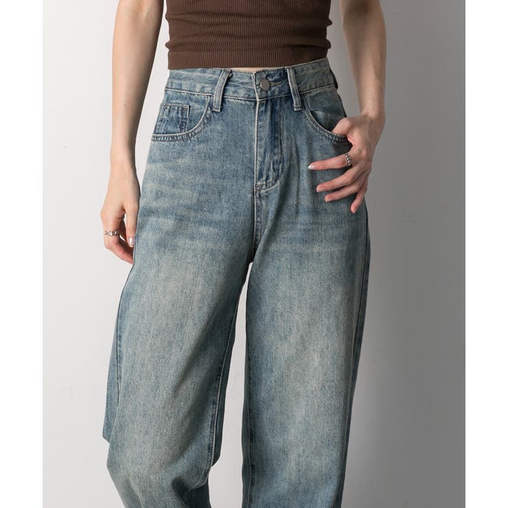 裾デザイン ストレートデニム | ad thie | 詳細画像13 