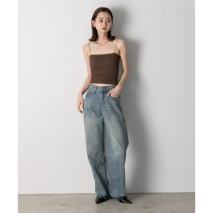 裾デザイン ストレートデニム | ad thie | 詳細画像14 