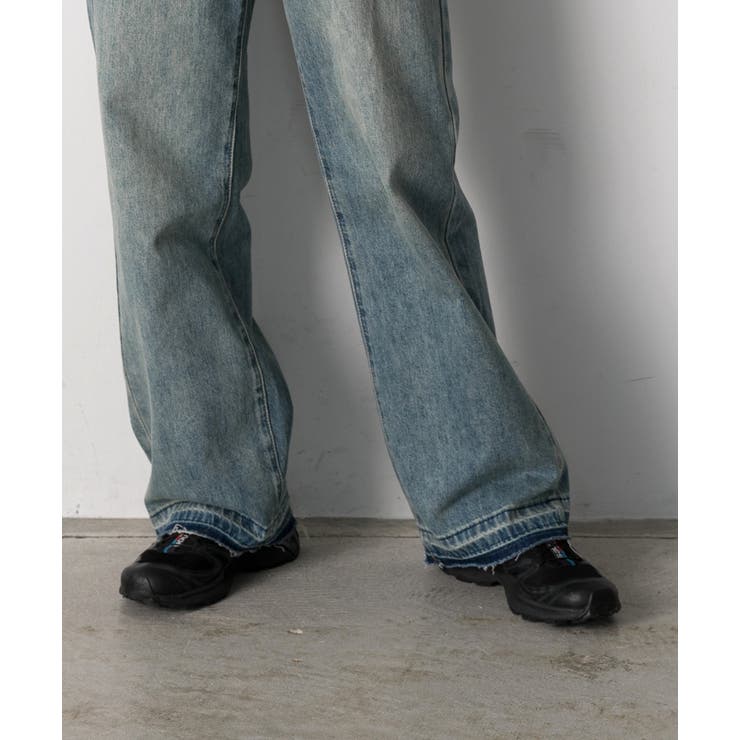 裾デザイン ストレートデニム | ad thie | 詳細画像16 