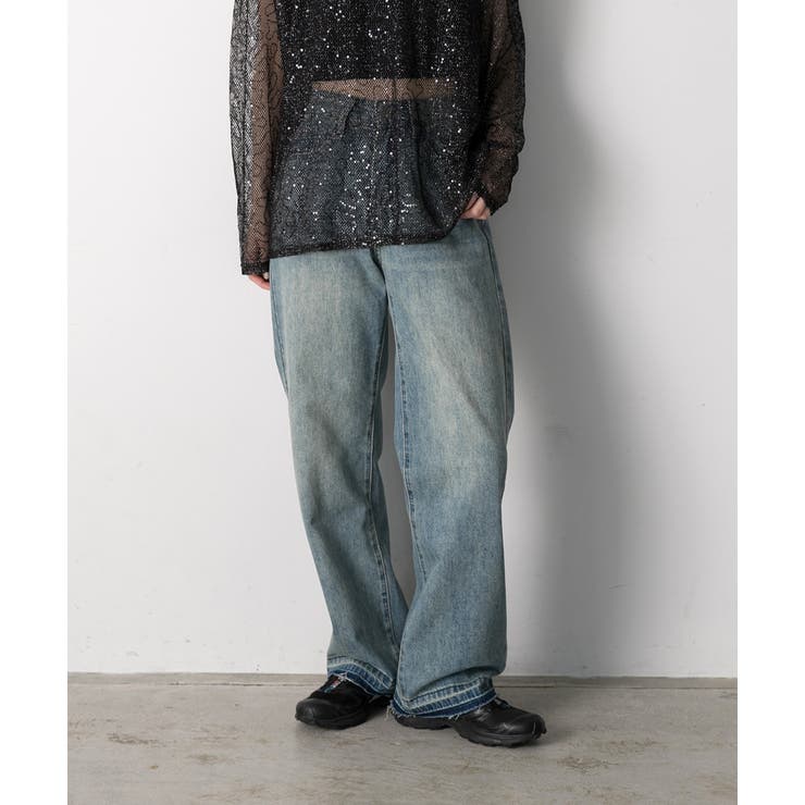 裾デザイン ストレートデニム | ad thie | 詳細画像20 