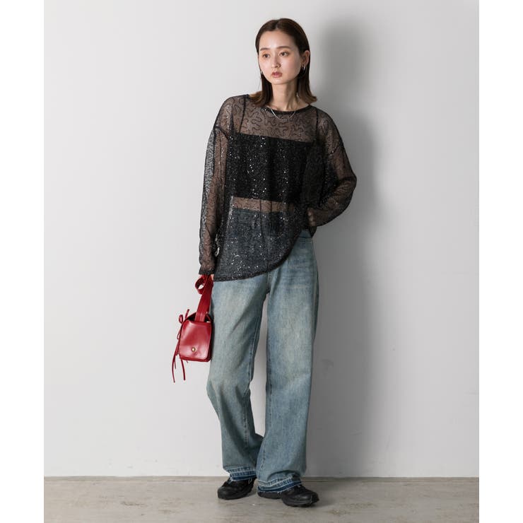 裾デザイン ストレートデニム | ad thie | 詳細画像21 