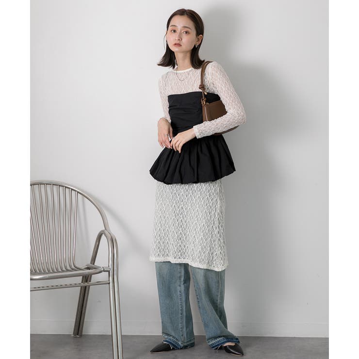 裾デザイン ストレートデニム | ad thie | 詳細画像25 